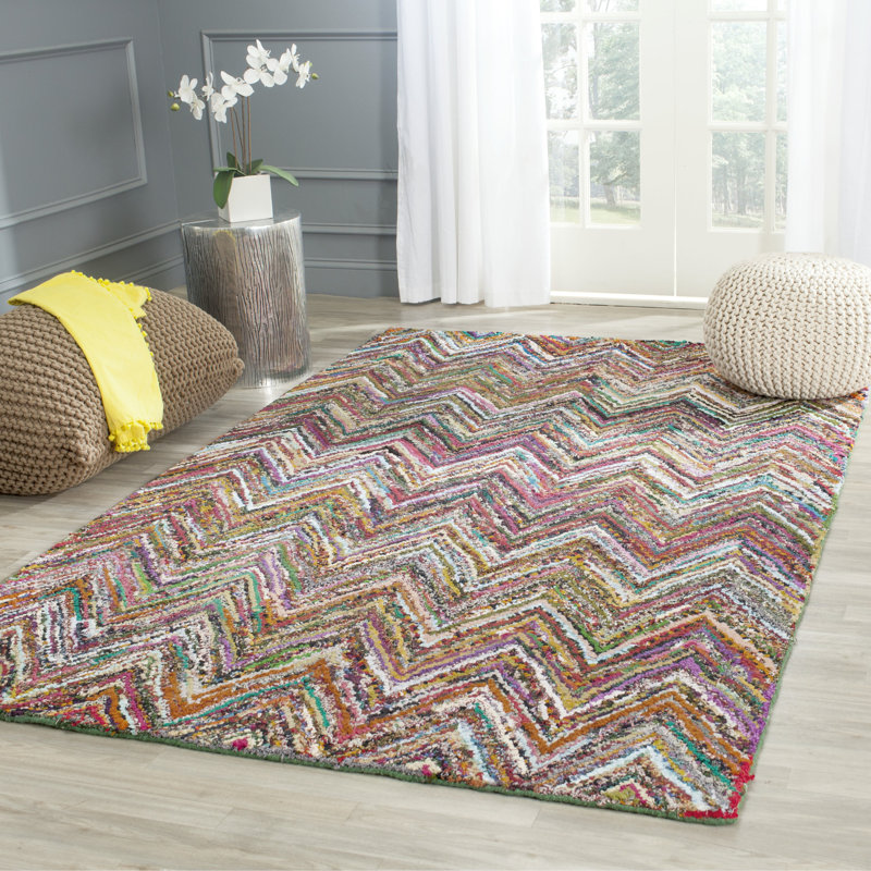 Sonderborg Cotton Hand Woven Area Rug, Rectangle 122 x 183 cm