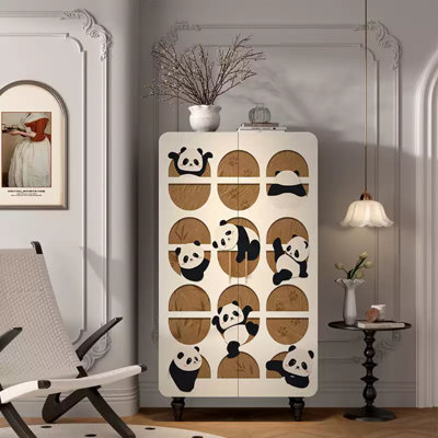 Garde-robe simple panda crème