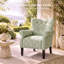 Chaise d'appoint moderne rembourrée - vert fronde-133402453