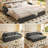 81.1" Fabric Upholstered Multifunctional Pull-Out Couch Bed-1752364038-1752364039