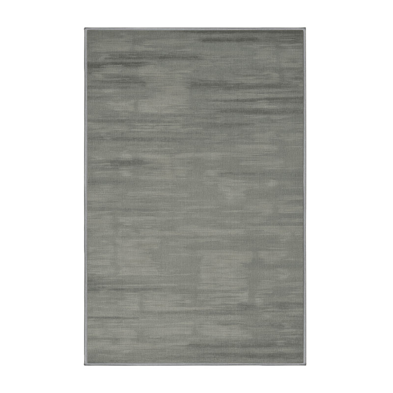 Machine Washable Abstract Brown Area Rug, Rectangle 2' x 3'