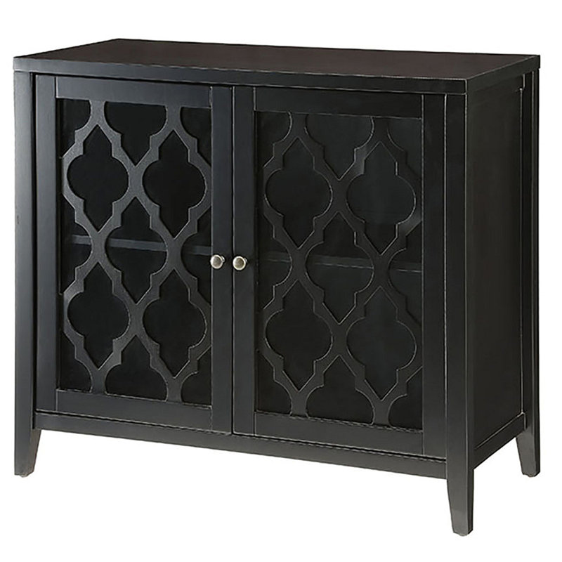 Newhalem Black Console Table with Shelf Inside