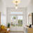 1 - Light Gold Modern Pendant Light With Cylinder Clear Hammered Glass Shade -2063528403