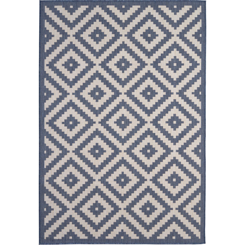 Ecology Collection Geometric Indoor / Outdoor Area Rug, Rectangle 160 x 230cm