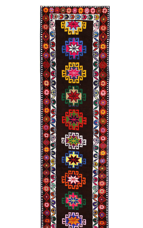 Kurdish One-of-a-Kind 2'8" X 12'4" Area Rug