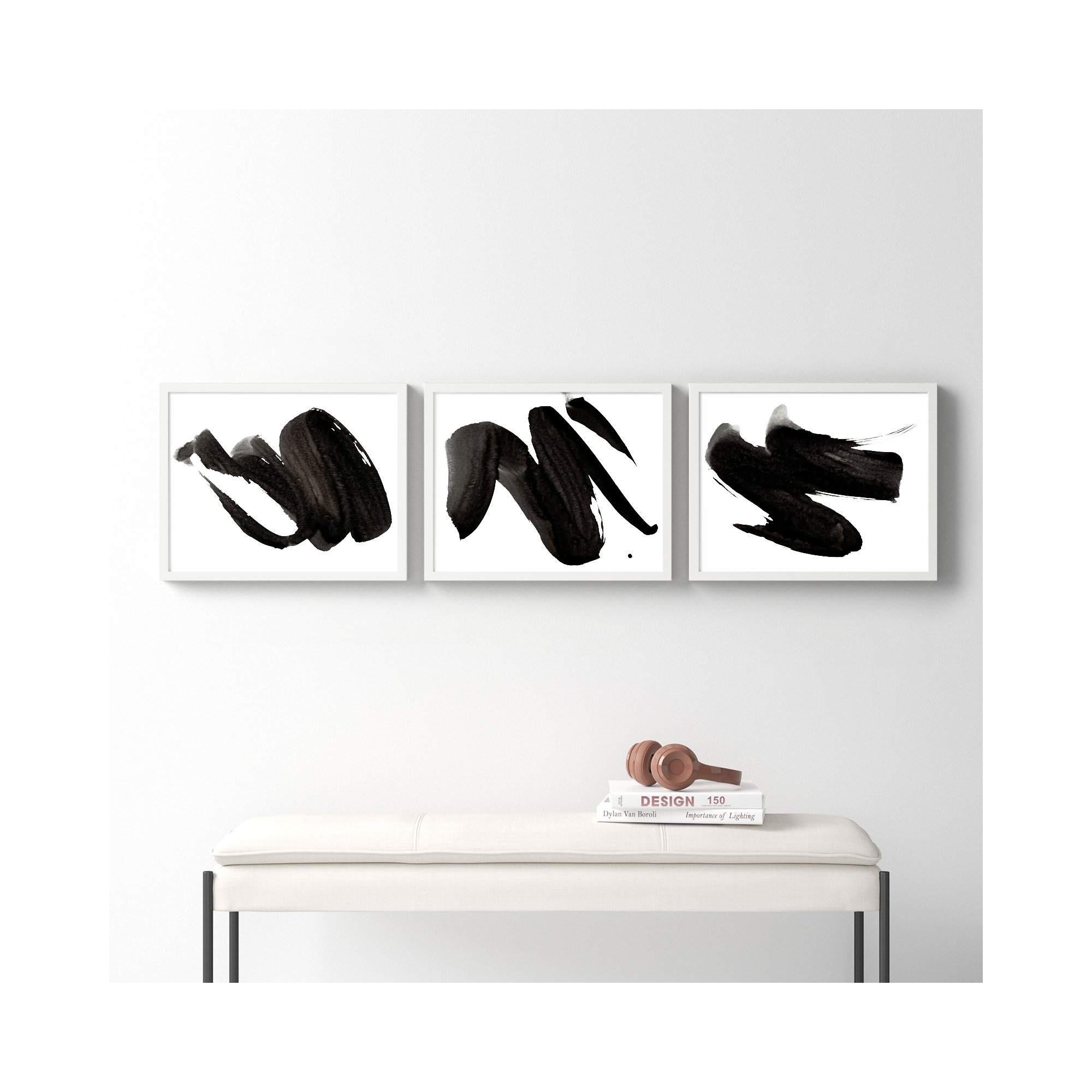 Dancers by Jacques Pilon, 16" H x 20" W x 1.25" D, White Framed