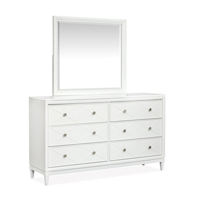 Double Drawer Dresser With Landscape Mirror