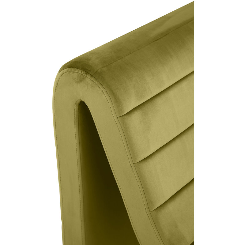Issem 26.5'' Wide Tufted Velvet Side Chair, Olive Velvet