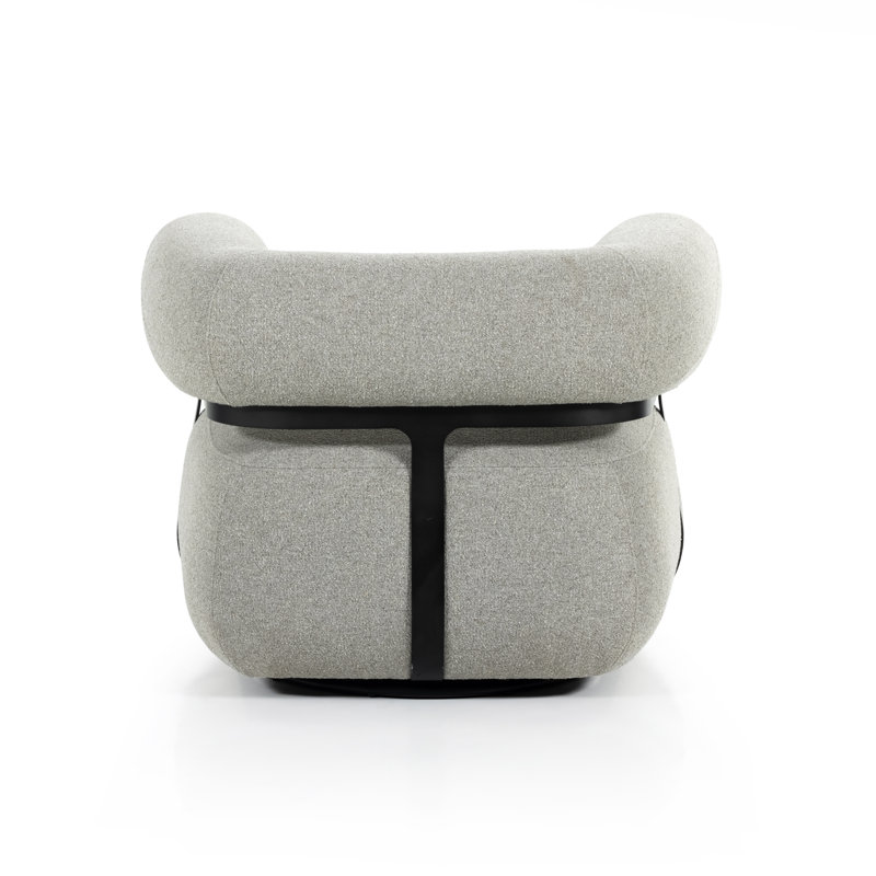 Gareth Swivel Barrel Chair, Torrance Silver