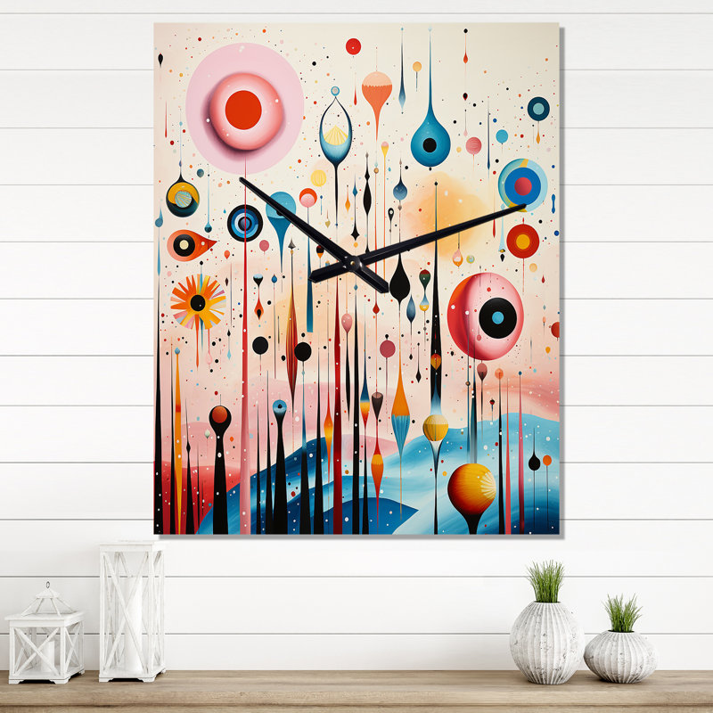 Horloge murale abstraite Crystalline Consciousness, H 32 po x l 24 po x P 1 po