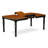 5 Piece Modern Dining Table Set Includes a Rectangle Wooden Table with Butterfly Leaf and 4 Dining Room Chairs, 42x78 Inch, Black & Cherry-824998830-877018194