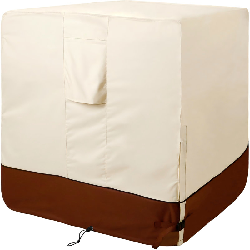 Air Conditioner Cover For Outside Units-Durable 600D AC Cover For Outside Unit Waterproof & Resistant AC Unit Covers Outdoor Central Square Fits Up To 30X30x25 Inches