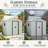 8x4 Metal Outdoor Storage Shed With Window White