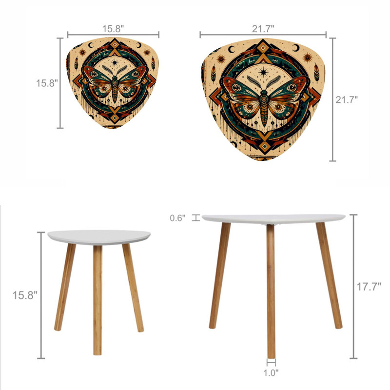 Ensemble de 2 tables basses gigognes Triangle