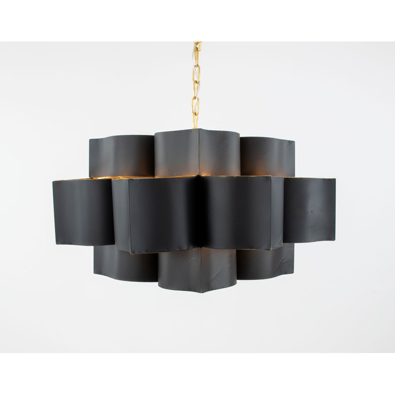 Lana 8 - Light Chandelier, Gold/Black
