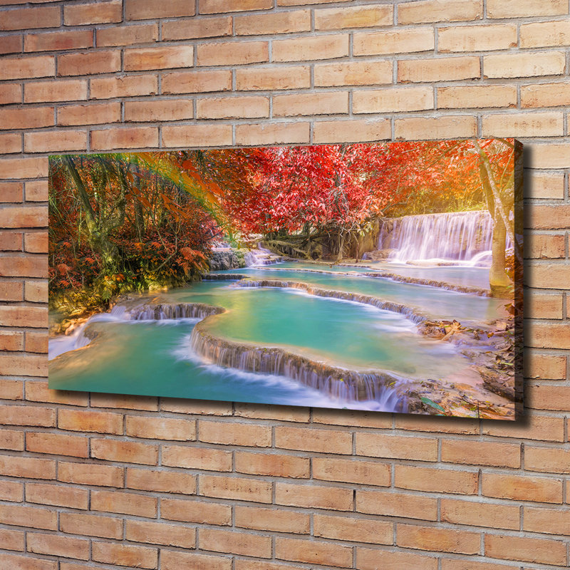 Cascade 1 Piece Wrapped Canvas Wall Art