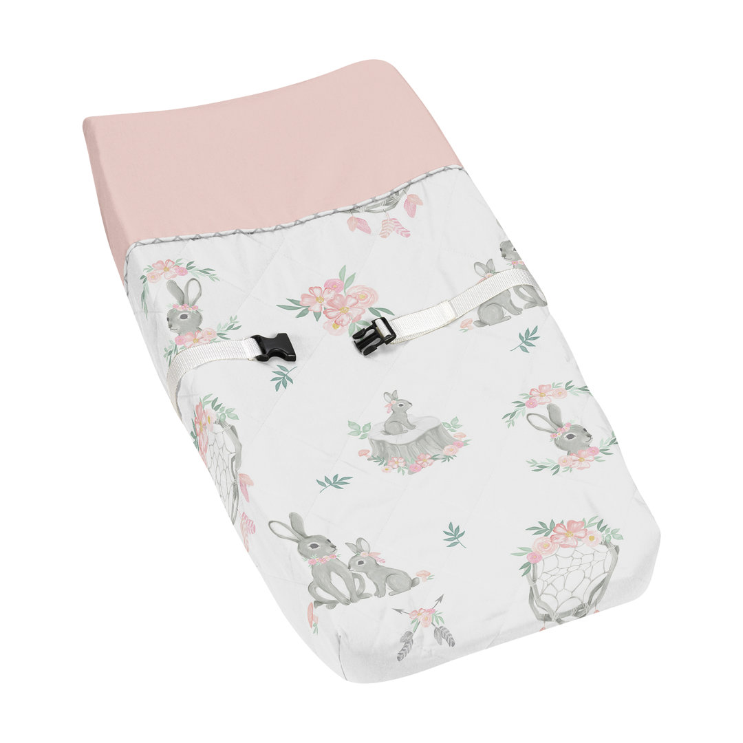 Bunny Floral Changing Pad Cover Sweet Jojo Designs