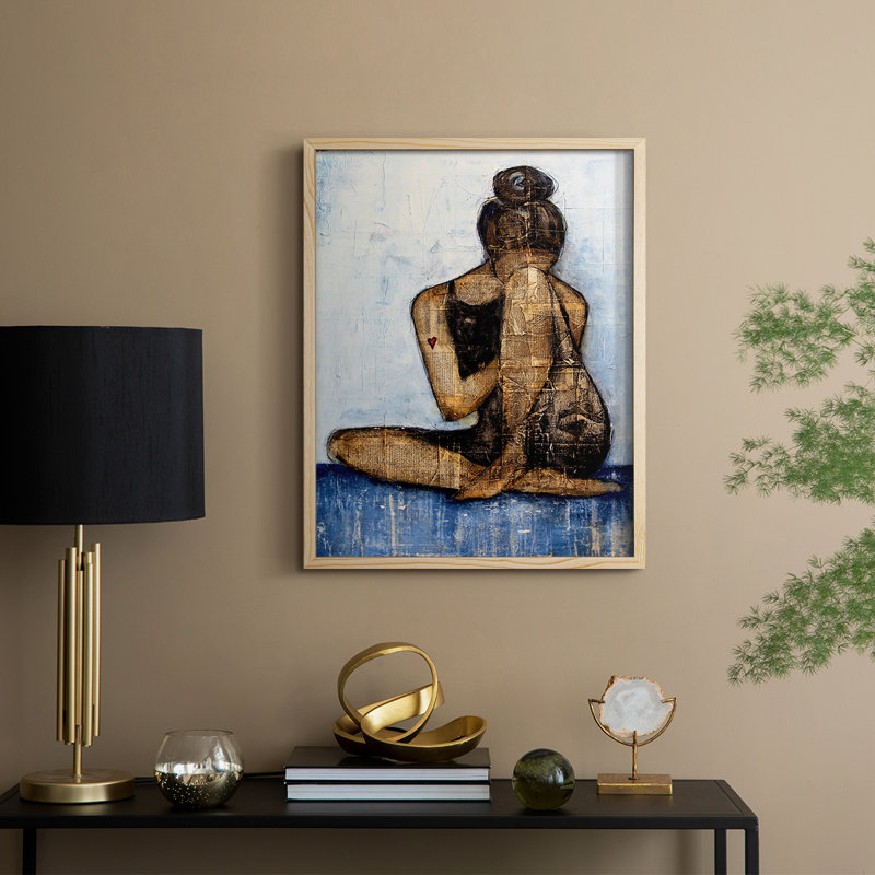 «Don't Break My Heart», reproduction encadrée - bois massif, H 11 po x l 9 po