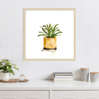 Potted Botanicals II by Marcy Chapman Wood Framed Wall Art Print