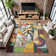 Premium Machine Washable Lubbers AMF1758 Abstract Rug
