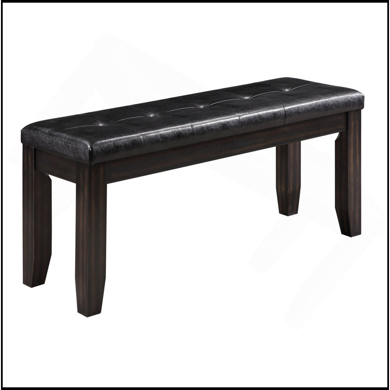 Banc noir et espresso avec coussin touffeté