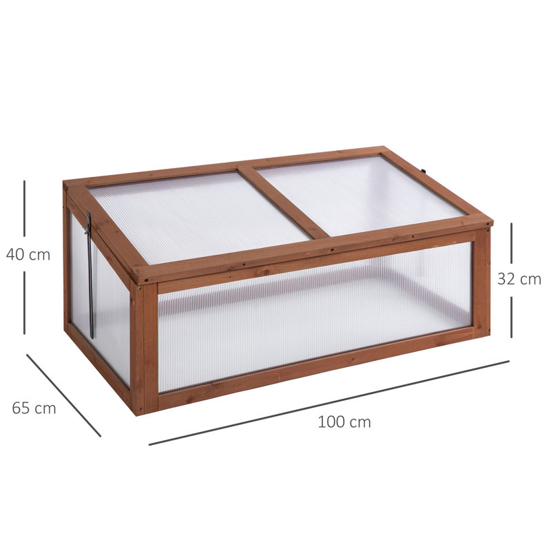 Jorin Small Rustic Polycarbonate Greenhouse With Openable Top Cover