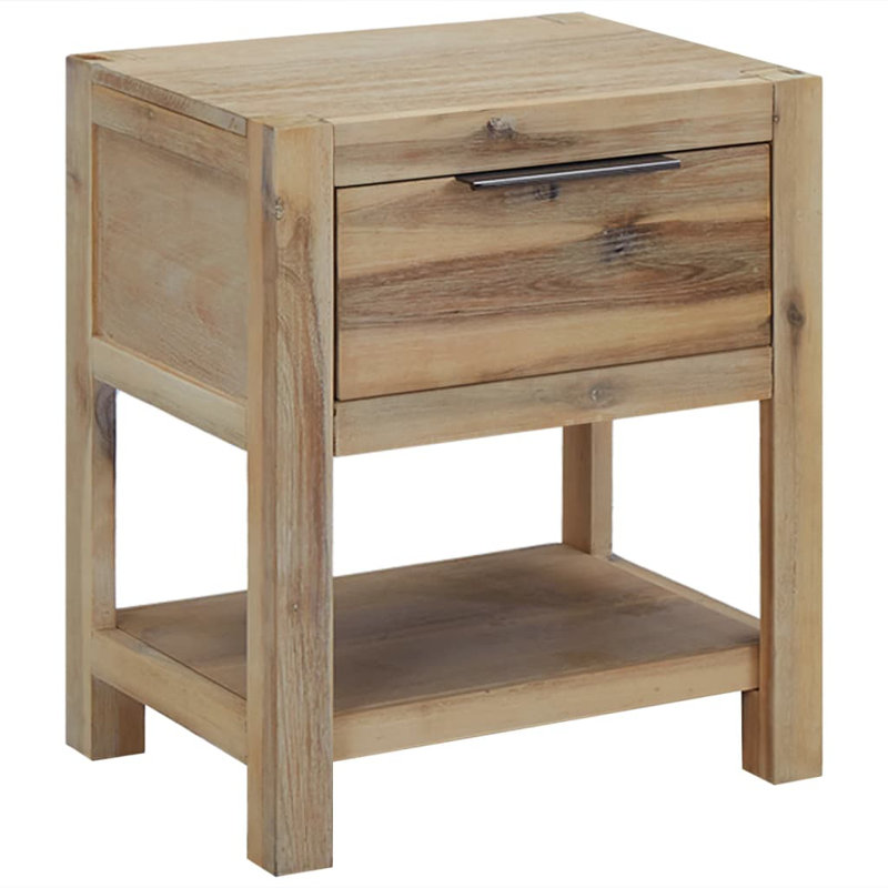 Caroline 40cm W Solid Wood Bedside Table, Set of 2