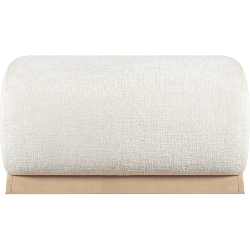 Repose-pieds Akira, Tissu de polyester crème, Naturel