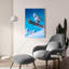 Trinx «The Downhill Race» par Cindy Thornton, art mural en verre acrylique, 24 po x 36 po