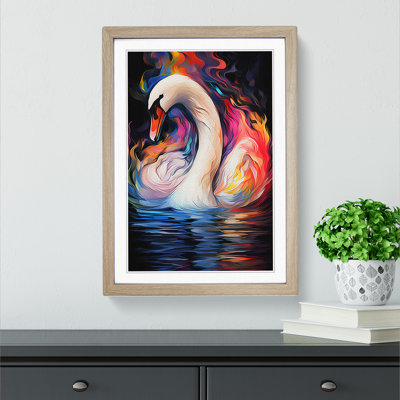 Swan Abstract No.2 - Framed Print