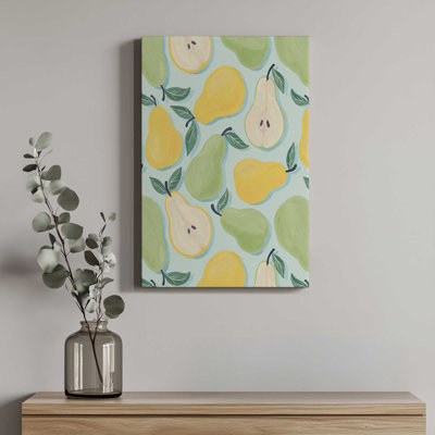 «Fruit Salad Collection Pears» par Garima Dhawan, reproduction d'art sur toile