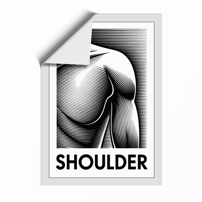 Shoulder Study Minimalist - Print, Unframed, A3 - 42.0 x 29.7 cm