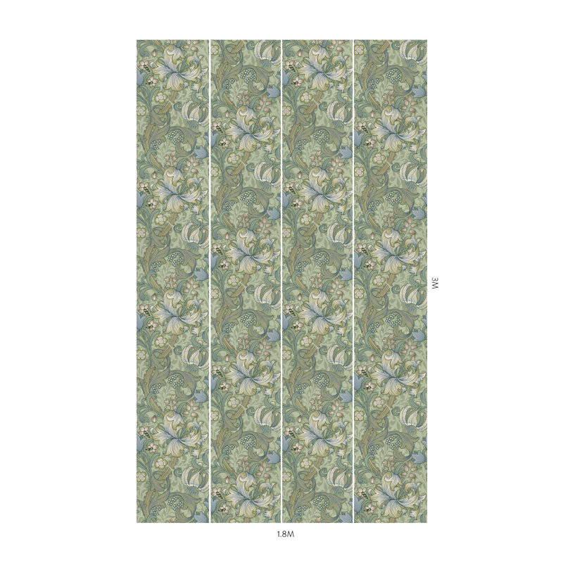 GOLDEN LILY Wallpaper - Apple 9'10" - full height wallpaper