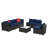 Wrightner 6-piece Faux Wicker Conversation Set-1219662074