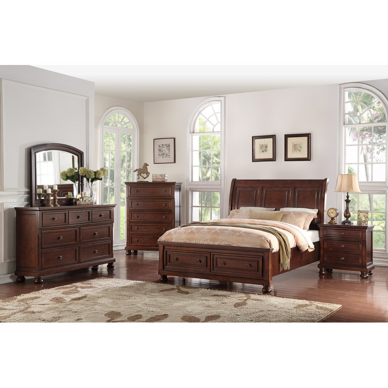 Kynsleigh Low Profile Storage Platform Bed, Full, Brown