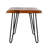 Bexton 20"W Industrial Modern Solid Wood Rectangular Hairpin Live Edge End Table