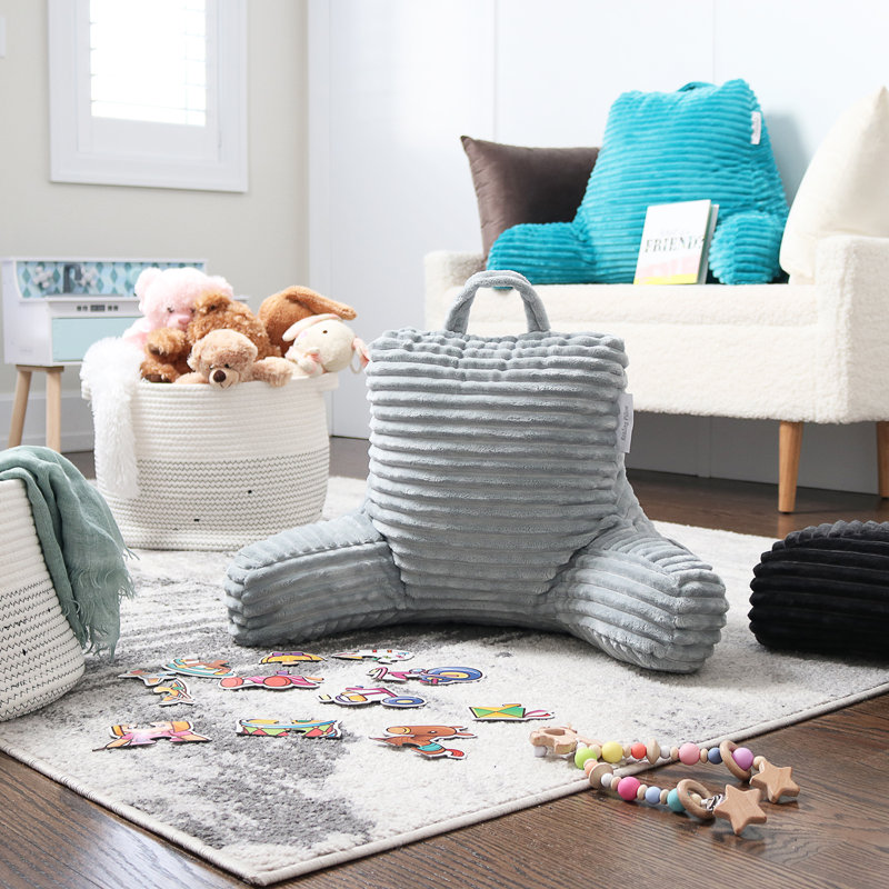 Coussin pour le dos, 17 po x 14 po, Gris argenté