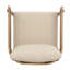 Fauteuil club d'extérieur en bois d'acacia de qualité supérieure avec coussins hydrofuges beiges - Fauteuil de patio brun clair