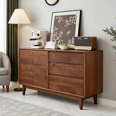 Buffet rétro et simple en bois massif
