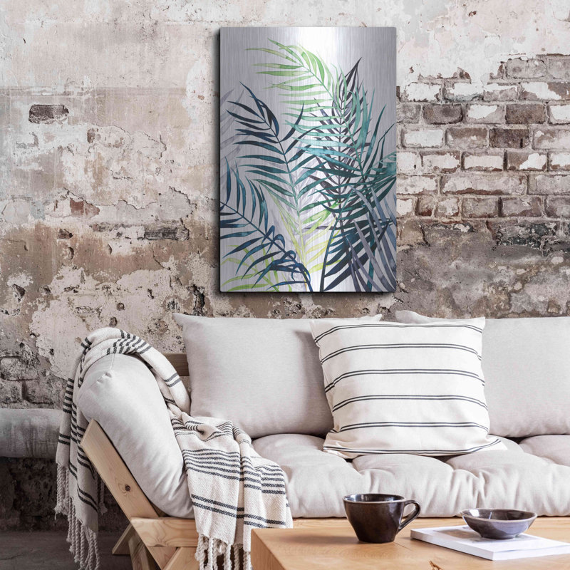 «Twilight Palms I» par Grace Popp, art mural en métal Latitude Run®, 12 po x 16 po, H 36 po x l 24 po
