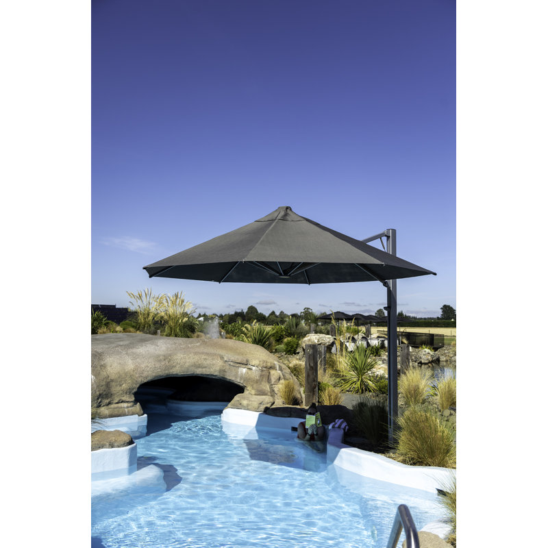 Shadowspec Serenity™ Octagon Umbrella, Black, 13 ft, Wall Mount Base