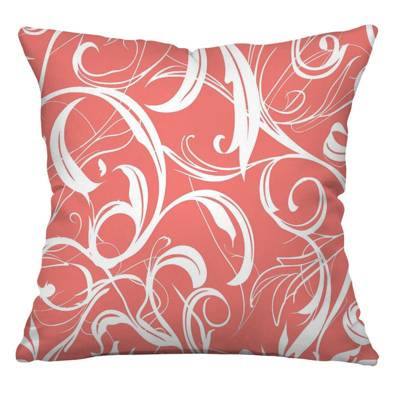 Coussin en coton Swirls, H 18 po x l 18 po