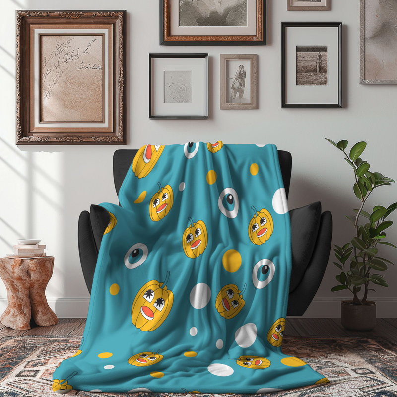 Spooky Fun - couverture en sherpa de qualité supérieure 1 pièce, L 60 po x L 80 po
