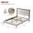 Wooden platform bed with upholstered base-2029263068-2029263067