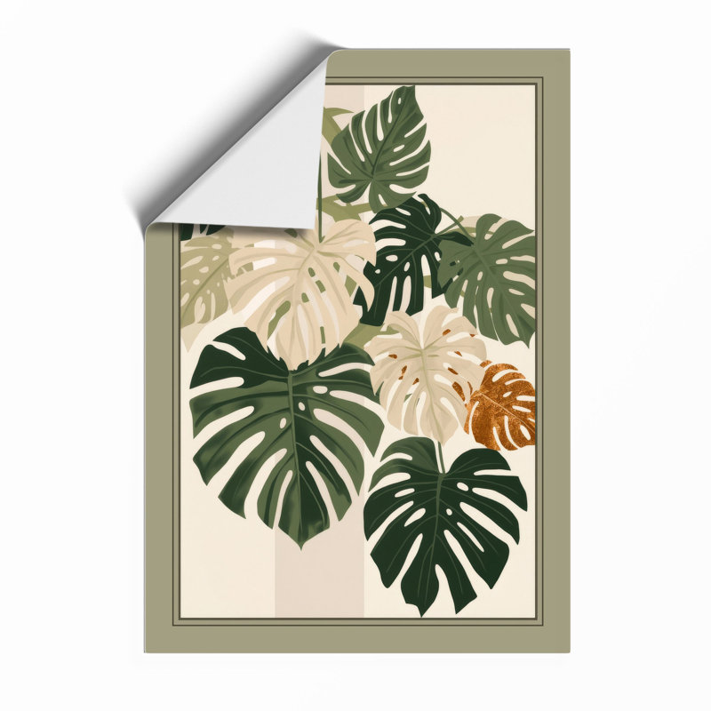 Monstera Study Botanical - Framed Print, A3 - 42.0 x 29.7 cm, Unframed