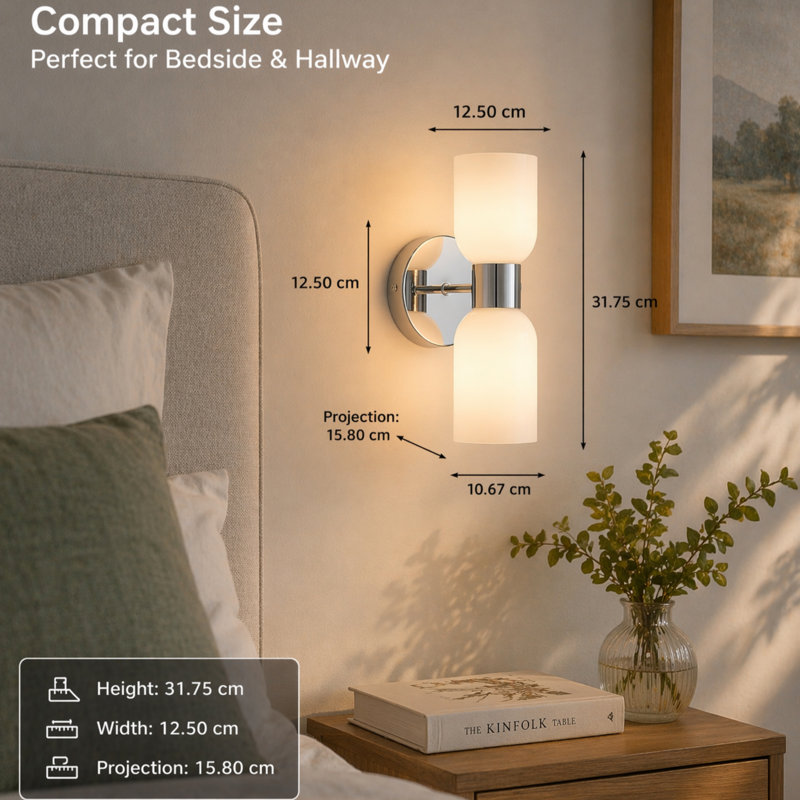 Alaisha 2-Lights Wall Light, Silver