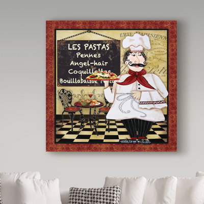 'Bistro Chef 4' Vintage Advertisement on Wrapped Canvas