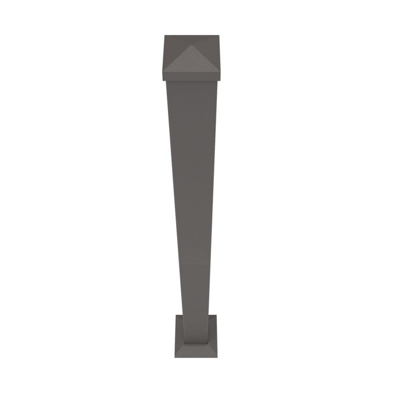 Matte Bronze Painted Aluminum Deck Post for Porch and Stairs