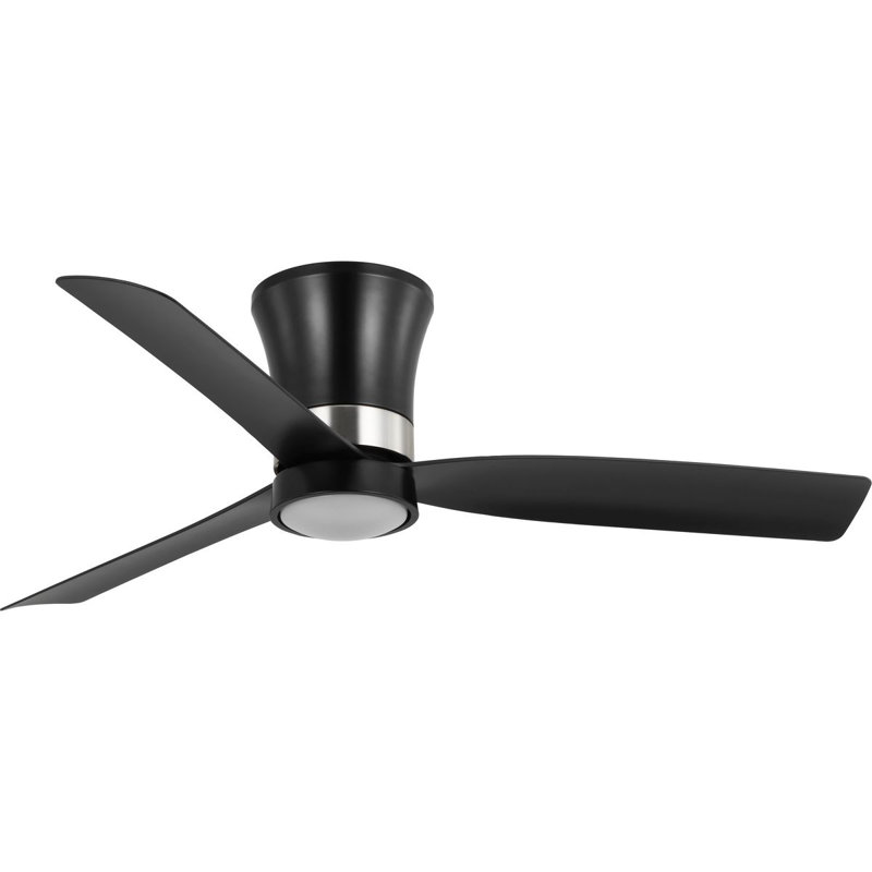 52-in Three-Blade Modern Ceiling Fan, Matte Black