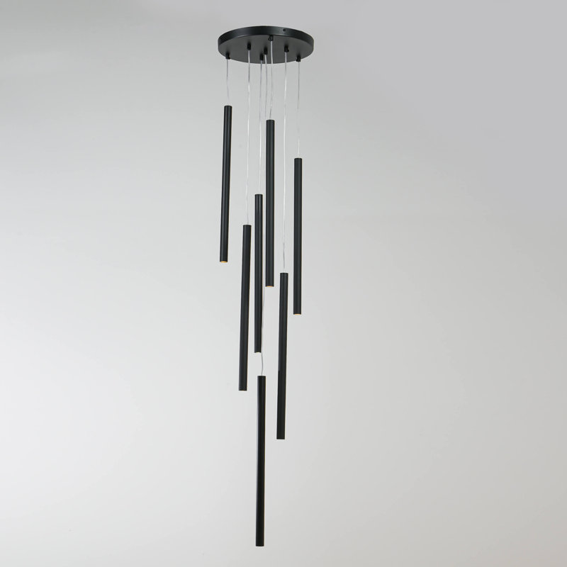 Gresham 7 - Light Cylinder Pendant, Black